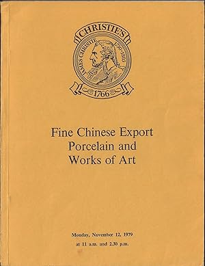 Fine Chinese Export Porcelain, Enamels, Works of Art and Paintings - Christie, Manson & Woods Ltd...