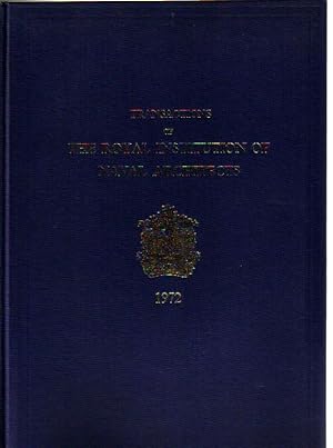 Imagen del vendedor de TRANSACTIONS of the Royal Institution of NAVAL ARCHITECTS. Volume 114. 1972. a la venta por Tony Hutchinson