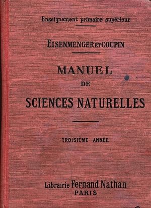 Imagen del vendedor de MANUEL DES SCIENCES NATURELLES troisieme annee a la venta por secretdulivre