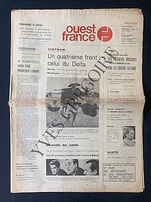 OUEST FRANCE-SAMEDI 8 ET DIMANCHE 9 AVRIL 1972