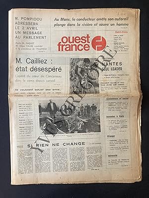 OUEST FRANCE-LUNDI 19 MARS 1973