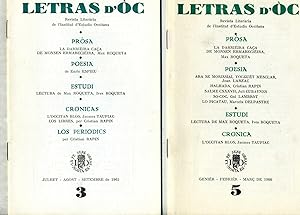 LETRAS D'OC. Revista literaria de l' Institut d'Estudis Occitans