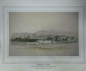 Seller image for HOBART TOWN - From the corner of De Witt Street and Cromwell Road (colour print) for sale by Jean-Louis Boglio Maritime Books