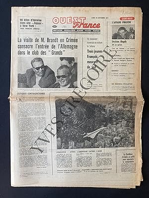 OUEST FRANCE-LUNDI 20 SEPTEMBRE 1971