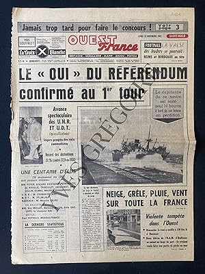 OUEST FRANCE-LUNDI 19 NOVEMBRE 1962