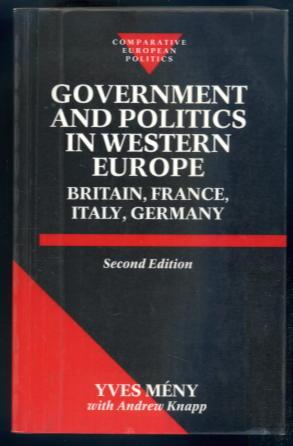 Bild des Verkufers fr Government and Politics in Western Europe: Britain, France, Italy, Germany zum Verkauf von Lazy Letters Books