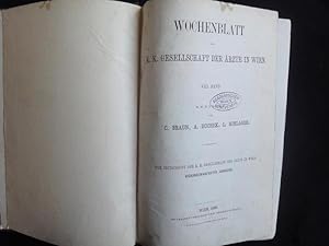 Seller image for Wochenblatt der k.k.Gesellschaft der rzte in Wien. VIII. Band. 24.Jahrgang. 1868. for sale by Malota