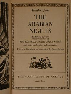 Seller image for Selection from THE ARABIAN NIGHTS. for sale by EDITORIALE UMBRA SAS