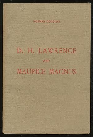 Seller image for D.H. Lawrence and Maurice Magnus: A Plea For Better Manners for sale by Between the Covers-Rare Books, Inc. ABAA