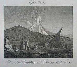 Seller image for Die Eruption des Vesuvs 1822. Anonymer Kupferstich um 1825, 12,5 x 17 cm for sale by Antiquariat Johannes Mller