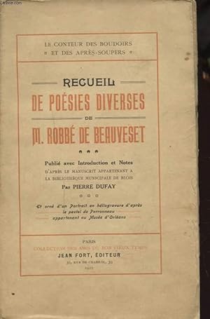 Bild des Verkufers fr RECUEIL DE POESIES DIVERSES DE M. ROBBE DE BEAUVESET zum Verkauf von Le-Livre