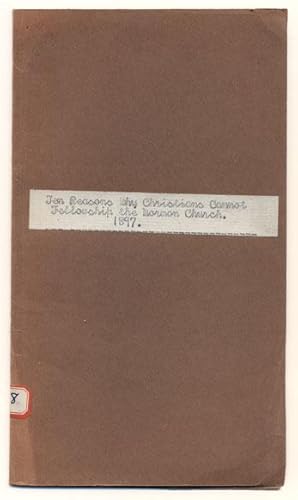 Bild des Verkufers fr Ten Reasons Why Christians Cannot Fellowship The Mormon Church zum Verkauf von Ken Sanders Rare Books, ABAA