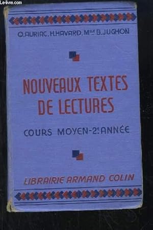 Imagen del vendedor de Nouveaux textes de lectures. Cours moyen, 2me anne. a la venta por Le-Livre