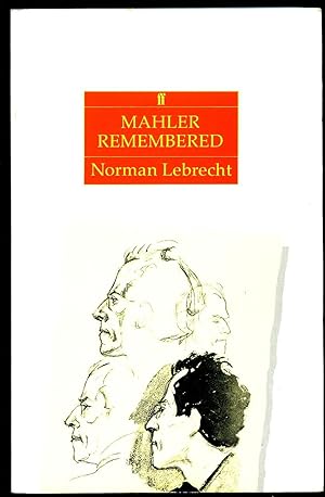 Imagen del vendedor de Mahler Remembered a la venta por Little Stour Books PBFA Member