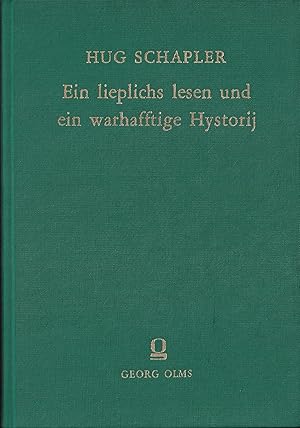 Bild des Verkufers fr Deutsche Volksbcher in Faksimiledrucken Reihe A Band 5 - Hug Schapler Ein lieplichs lesen und ein warhafftige Hystorij zum Verkauf von ART...on paper - 20th Century Art Books