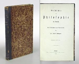 Imagen del vendedor de Geschichte der Philosophie im Umri. Ein Leitfaden zur Uebersicht. a la venta por Antiquariat An der Rott Oswald Eigl