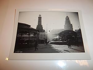 Imagen del vendedor de PHOTOGRAPHIE ORIGINALE DE CALAIS : deux Manges sur la Place d'Armes - 1929 - a la venta por Librairie Guimard