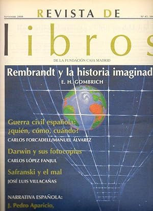 Imagen del vendedor de REVISTA DE LIBROS. N 45. E. H. Gombrich: Retrato del artista como paradoja. Enrique Andrs Ruiz: EL Cezanne de D' Ors. J. A. Milln: El libro de mil millones de pginas (la ecologa lingstica de la Web). Caros Lpez Fanjul: El Alcance del darwinismo. Jaume Bertrapetit: Reflexiones sobre la evolucin humana. Carlos Forcadell: Historia de la guerra civil y del primer franquismo. Francesco BenignO. Entre Corte y Estado: el mundo del favorito. R. Ramos: Fukuyama y la restauracin del orden moral. a la venta por angeles sancha libros