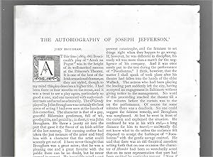 Seller image for The Autobiography Of Joseph Jefferson, Part X for sale by Legacy Books II