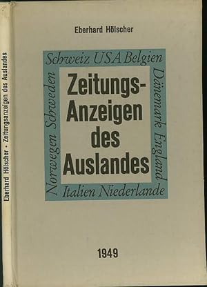 Seller image for Zeitungsanzeigen des Auslandes. for sale by Antiquariat Carl Wegner