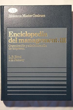 Imagen del vendedor de Enciclopedia del Management, III a la venta por NOMBELA LIBROS USADOS