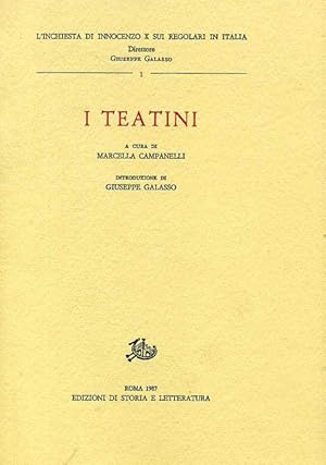 Immagine del venditore per I Teatini. venduto da FIRENZELIBRI SRL