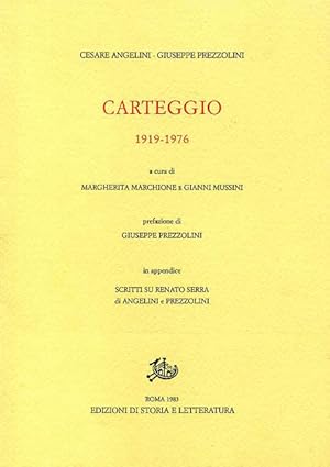 Seller image for Carteggio 1919-1976. for sale by FIRENZELIBRI SRL