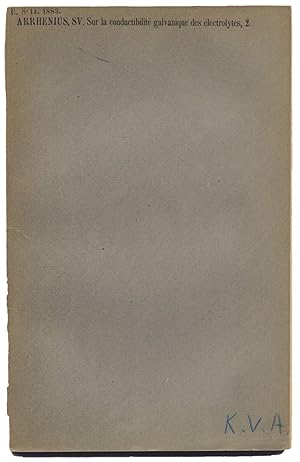 Seller image for Recherches sur la conductabilite galvanique des electrolytes for sale by Manhattan Rare Book Company, ABAA, ILAB