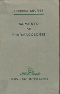 Bild des Verkufers fr Memento De Pharmacologie zum Verkauf von Au vert paradis du livre