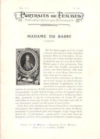 Portraits De Femme N° 10 : Madame Du Barry