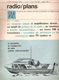 Radio / Plans , Au Service De L'amateur De Radio De Télévision et D'électronique . N° 239 . Septe...