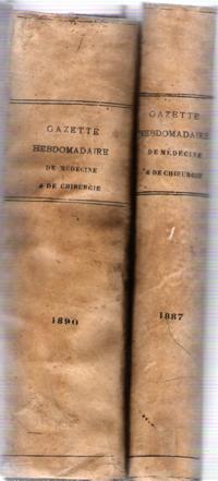 Seller image for Gazette Hebdomadaire De Mdecine et De Chirurgie . Deuxime Srie - Tome XXIV - 1887 . 34 Anne Complte ; 52 Numros Relis Dos En Parchemin for sale by Au vert paradis du livre