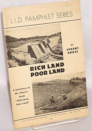 Seller image for Rich land, poor land: A summary prepared by Marian Tyler from Mr. Chase's book "Rich land, poor land." for sale by Bolerium Books Inc.