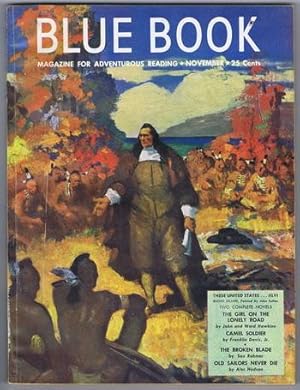 Image du vendeur pour BLUE BOOK MAGAZINE (Pulp). November, 1950 // A Broken Blade by Sax Rohmer // these United States RHODE ISLAND state theme Wraparound Painted Cover. mis en vente par Comic World