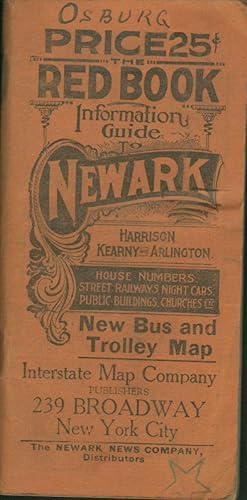 Seller image for RED BOOK INFORMATION GUIDE TO NEWARK, HARRISON, KEARNY & ARLINGTON for sale by Nick Bikoff, IOBA