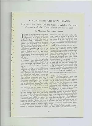 Seller image for A Northern Crusoe's Island: Life On A Fox Farm Off The Coast Of Alaska Far From Contact With The World Eleven Months A Year for sale by Legacy Books II