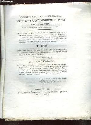 Seller image for COMPETITION AD AGGREGATIONEM JUSSU REGIS OPTIMI. for sale by Le-Livre