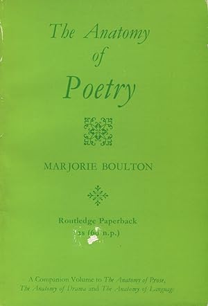 Bild des Verkufers fr The Anatomy of Poetry zum Verkauf von Kenneth A. Himber