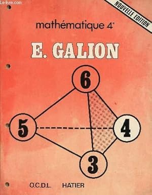 Seller image for MATHEMATIQUE - CLASSE DE 4. for sale by Le-Livre