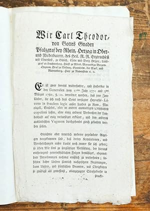 Verordnung über Verheiratungen von Bayern ausser Landes.