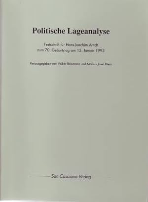 Politische Lageanalyse. Festschrift für Hans-Joachim Arndt zum 70. Geburtstag am 15. Januar 1993