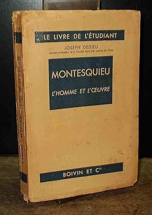 Bild des Verkufers fr MONTESQUIEU - L'HOMME ET L'OEUVRE zum Verkauf von Livres 113