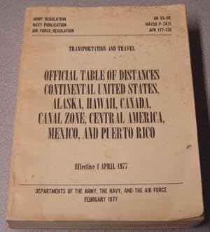 Immagine del venditore per Transportation and Travel: Official Table of Distances: Continental United States, Alaska, Hawaii, Canada, Canal Zone, Central America, Mexico, and Puerto Rico venduto da Books of Paradise