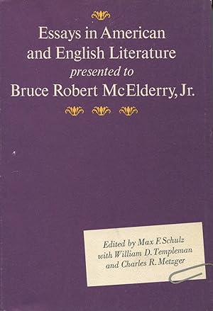 Seller image for Essays in American and English Literature for sale by Kenneth A. Himber