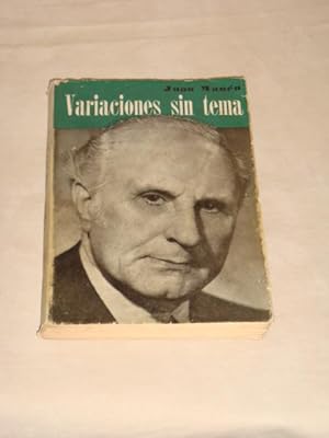 Seller image for Variaciones sin tema for sale by Llibres Capra