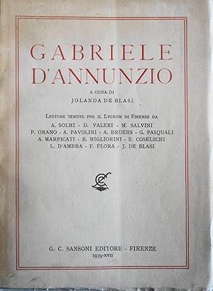 Image du vendeur pour Gabriele d'Annunzio mis en vente par School Haus Books