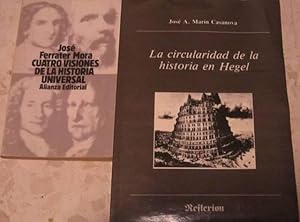 Imagen del vendedor de La circularidad de la historia en Hegel + Cuatro visiones de la historia universal (2 libros) a la venta por Libros Dickens