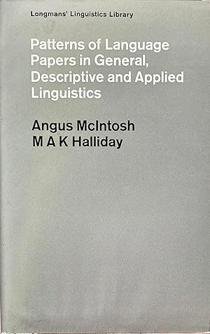 Seller image for Patterns of language: papers in general, descriptive and applied linguistics. 2nd impression. for sale by Jack Baldwin Rare Books