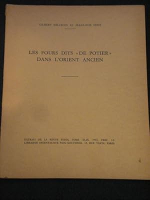 Les Fours dits de "Potier" dans l'Orient Ancien