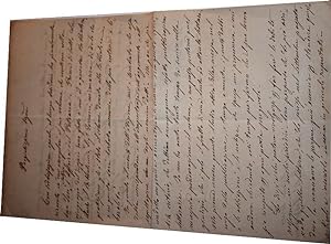 Belle lettre autographe écrite en italien datée Firenze 1873 signée Nicolas Anziani, adressée à L...